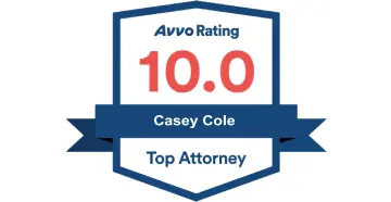 Avvo Rating 10.0 Casey Cole Top Attorney