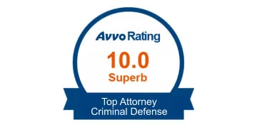 Avvo Superb Rating 10.0 for Top Attorney Criminal Defense